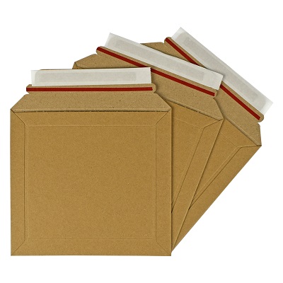 25 x Rigid Cardboard Capacity Envelopes Mailers 180x180mm (CD)